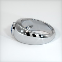 0.79 Ct. Greenish Blue Sapphire Ring, 14K White Gold 4