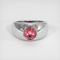 3.07 Ct. Padparadscha Sapphire Ring, 14K White Gold 1