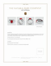 Ruby Ring 4.24 Ct. 14K White Gold Appraisal