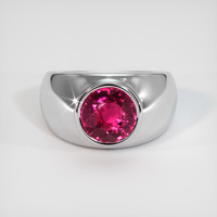 3.53 Ct. Ruby Ring, 14K White Gold 1