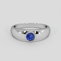 0.85 Ct. Blue Sapphire Ring, 14K White Gold 1