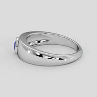 0.85 Ct. Blue Sapphire Ring, 14K White Gold 4