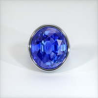 69.35 Ct. Blue Sapphire Ring, 18K White Gold 1