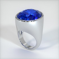 69.35 Ct. Blue Sapphire Ring, 18K White Gold 2