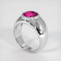 3.07 Ct. Sapphire Ring, 18K White Gold 2