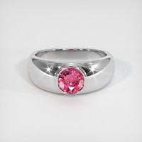 1.07 Ct. Padparadscha Sapphire Ring, 18K White Gold 1