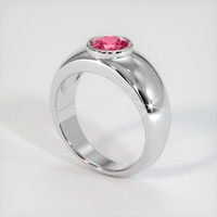 1.07 Ct. Padparadscha Sapphire Ring, 18K White Gold 2