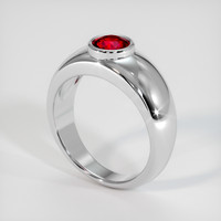 1.11 Ct. Ruby Ring, 18K White Gold 2