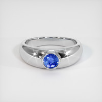 0.56 Ct. Sapphire Ring, 18K White Gold 1
