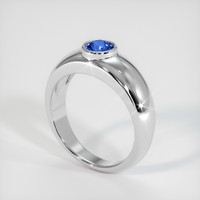 0.56 Ct. Sapphire Ring, 18K White Gold 2