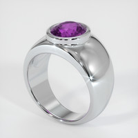 3.20 Ct. Purple Sapphire Ring, 18K White Gold 2