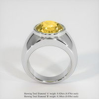 7.00 Ct. Yellow Sapphire Ring, 18K White Gold 3