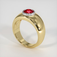 1.38 Ct. Ruby Ring, 14K White & Yellow 2