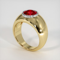 1.72 Ct. Ruby Ring, 14K White & Yellow 2