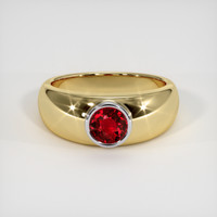 1.11 Ct. Ruby Ring, 18K White & Yellow 1