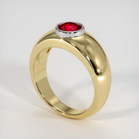 1.11 Ct. Ruby Ring, 18K White & Yellow 2