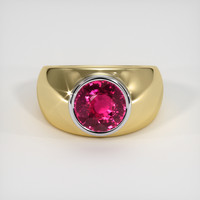 3.53 Ct. Ruby Ring, 18K White & Yellow 1