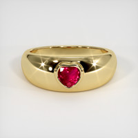 0.43 Ct. Ruby  Ring - 14K Yellow Gold