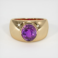 3.20 Ct. Purple Sapphire Ring, 14K Yellow Gold 1