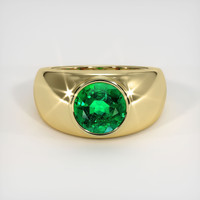 3.71 Ct. Emerald Ring, 18K Yellow Gold 1