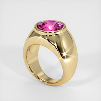 1.67 Ct. Pink Sapphire Ring, 18K Yellow Gold 2