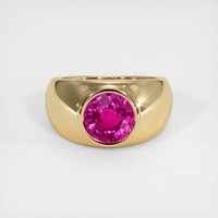 3.07 Ct. Pink Sapphire Ring, 18K Yellow Gold 1