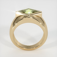 3.20 Ct. Yellowish Green Sapphire Ring, 18K Yellow Gold 3