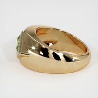 3.20 Ct. Yellowish Green Sapphire Ring, 18K Yellow Gold 4
