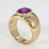 3.20 Ct. Purple Sapphire Ring, 18K Yellow Gold 2