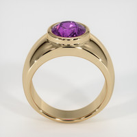 3.20 Ct. Purple Sapphire Ring, 18K Yellow Gold 3