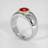 1.38 Ct. Ruby Ring, 14K Yellow & White 2