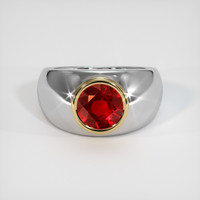 1.72 Ct. Ruby Ring, 14K Yellow & White 1