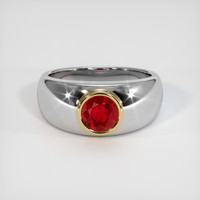 1.38 Ct. Ruby Ring, 18K Yellow & White 1