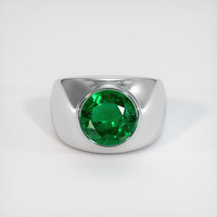 3.42 Ct. Emerald Ring, Platinum 950 1