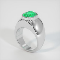 3.87 Ct. Emerald Ring, Platinum 950 2