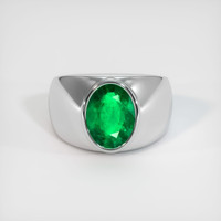 3.07 Ct. Emerald Ring, Platinum 950 1