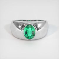 1.24 Ct. Emerald Ring, Platinum 950 1