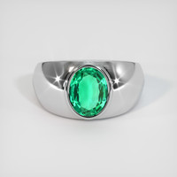 1.69 Ct. Emerald Ring, Platinum 950 1