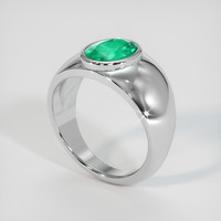 1.69 Ct. Emerald Ring, Platinum 950 2