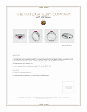 Men's Ruby Ring 0.68 Ct., Platinum 950 Appraisal