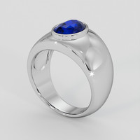 2.01 Ct. Blue Sapphire Ring, Platinum 950 2