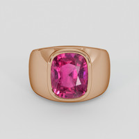 5.09 Ct. Purplish Pink Sapphire Ring, 18K Rose Gold 1