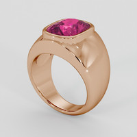 5.09 Ct. Purplish Pink Sapphire Ring, 18K Rose Gold 2