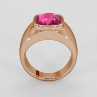 5.09 Ct. Purplish Pink Sapphire Ring, 18K Rose Gold 3