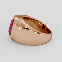 5.09 Ct. Purplish Pink Sapphire Ring, 18K Rose Gold 4