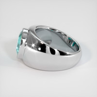 2.86 Ct. Greenish Blue Paraiba Tourmaline Ring, 10K White Gold 4