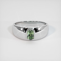 1.37 Ct. Green Sapphire Ring, 10K White Gold 1