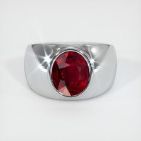 4.04 Ct. Ruby Ring, 14K White Gold 1