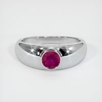 0.68 Ct. Ruby Ring, 14K White Gold 1