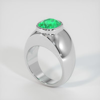 3.87 Ct. Emerald Ring, 18K White Gold 2